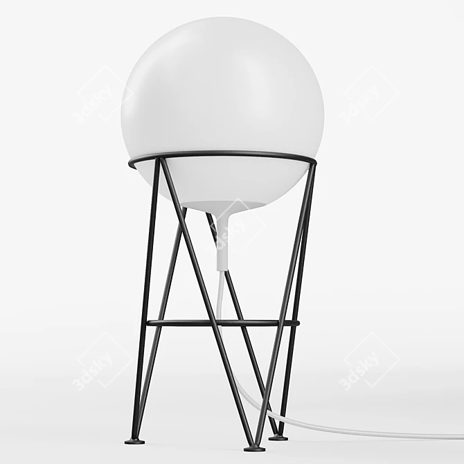 Architectural Globe Table Lamp 3D model image 5