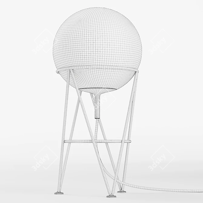 Architectural Globe Table Lamp 3D model image 6