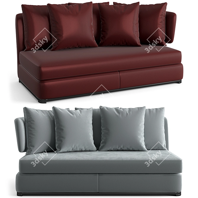 Amoenus Soft Chaise Longue: Luxurious Comfort 3D model image 1