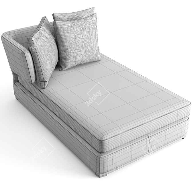 Amoenus Soft Chaise Longue: Luxurious Comfort 3D model image 7
