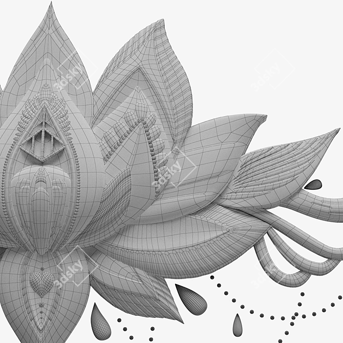 Sacred Blossom Mandala 3D model image 4