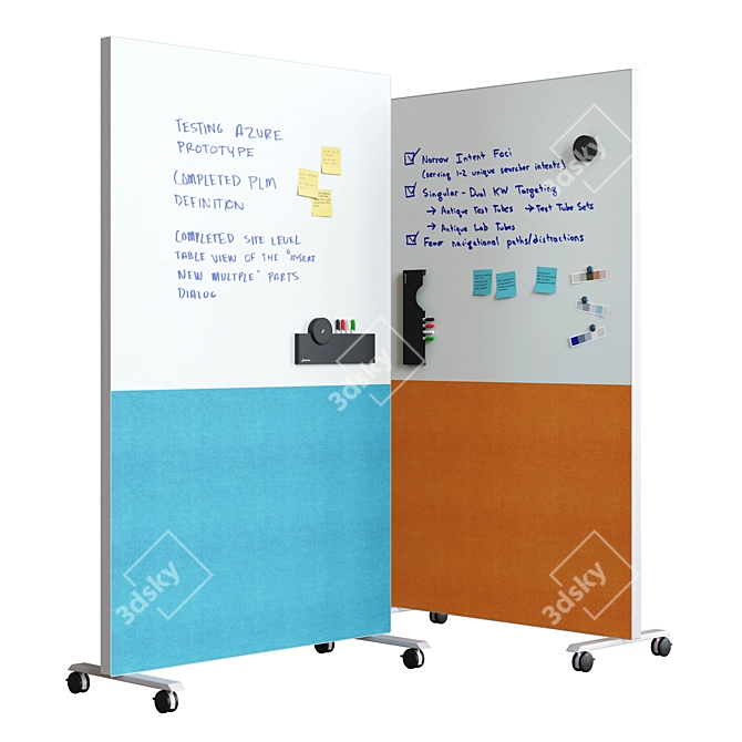 PolyVision WhiteBoard Texture Mobile Panel 3D model image 1