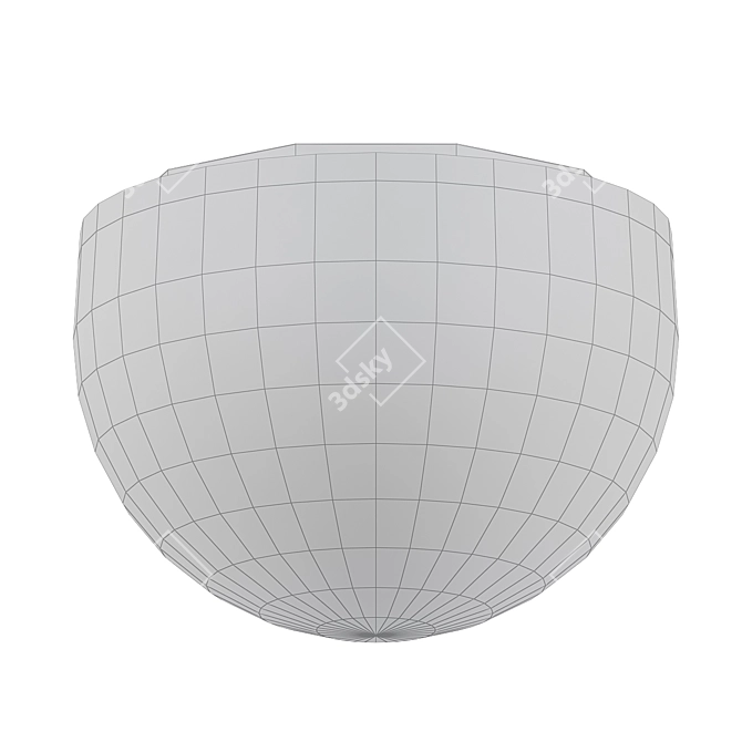 Elegant Raya Flush Mount Light 3D model image 2