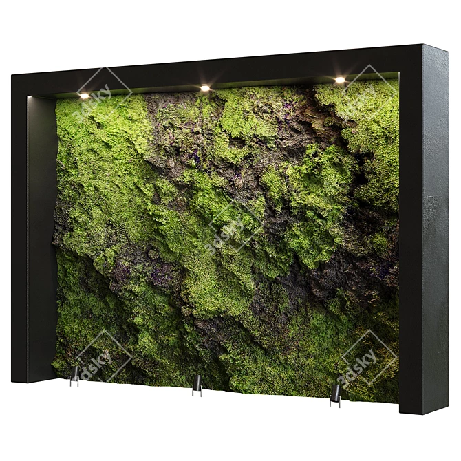Green Natural Stone Wall1 - 2015 Edition 3D model image 4