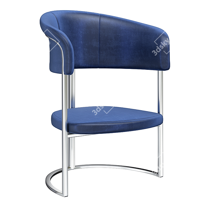 Sleek Solid Chair by Iminiti 3D model image 1