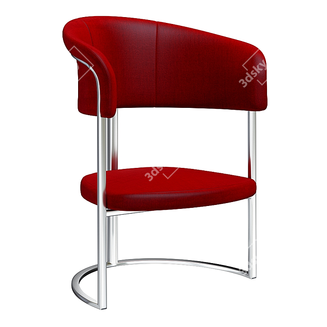Sleek Solid Chair by Iminiti 3D model image 2