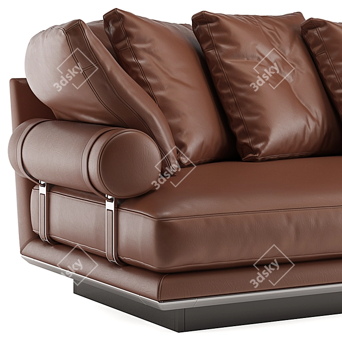 B&B Italia Noonu L: Luxurious Leather Sofa 3D model image 5