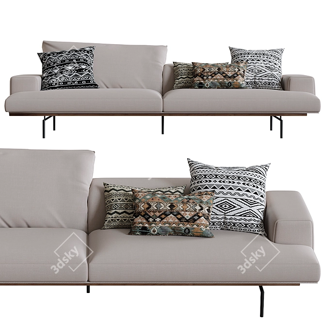 Sumo Sofa: Stylish Design by Living Divani 3D model image 2