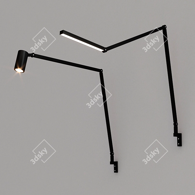 Nemo Untitled Tablewall: Sleek LED Wall Lamp 3D model image 2