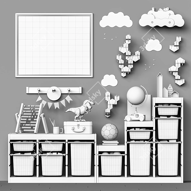 Kids Toy and Furniture Set 3D model image 5