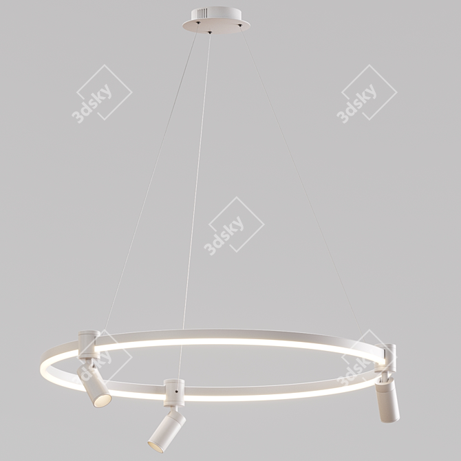 Modern Hanging Lamps: Black & White, 80cm | Aliexpress 3D model image 4