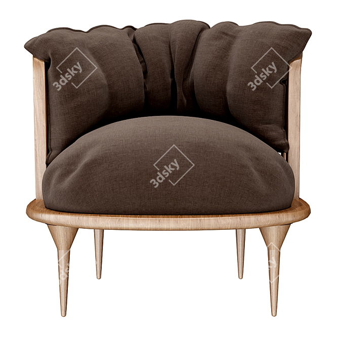 Stylish Vayne Armchair: Elegant Design, Premium Comfort 3D model image 1