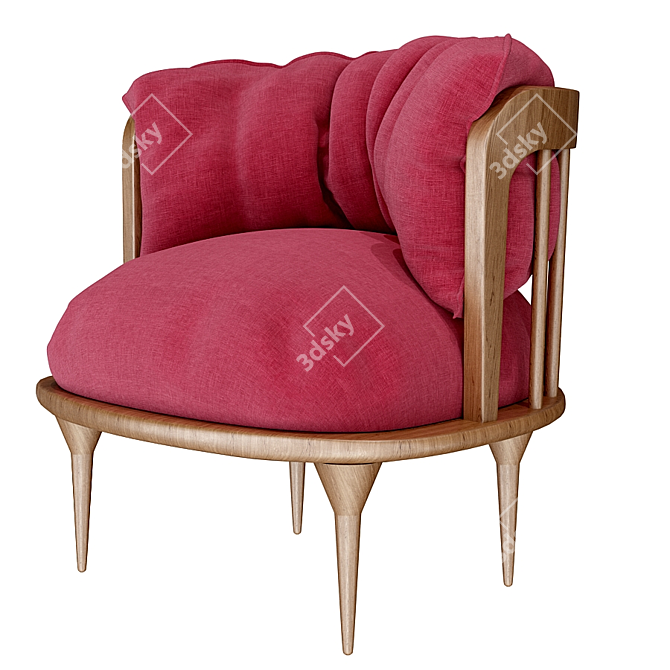 Stylish Vayne Armchair: Elegant Design, Premium Comfort 3D model image 6