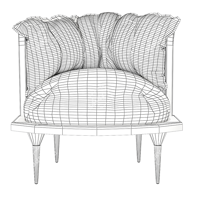 Stylish Vayne Armchair: Elegant Design, Premium Comfort 3D model image 7