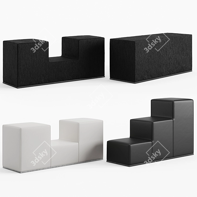 B&B Italia Chess Pouf 3D model image 1