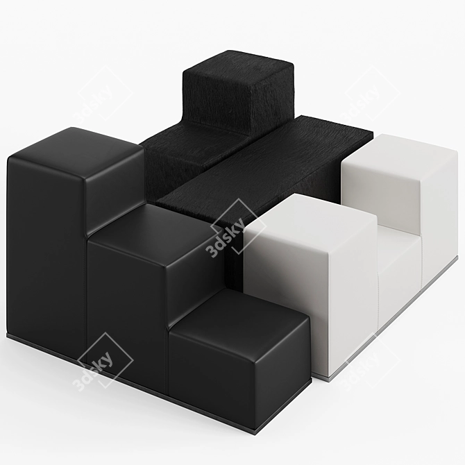 B&B Italia Chess Pouf 3D model image 2