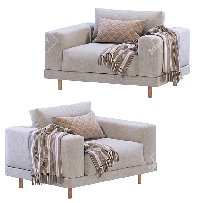 Modern Italian Design Armchair - Dienne Salotti Naxos 3D model image 4