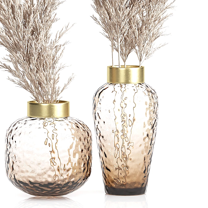 Elegant Dried Pampas Bouquets 3D model image 10