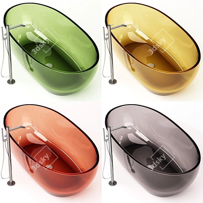 Antonio Lupi Reflex Freestanding Bath 3D model image 4
