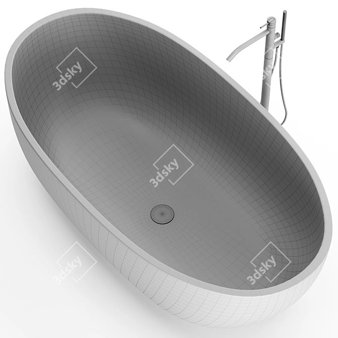 Antonio Lupi Reflex Freestanding Bath 3D model image 5