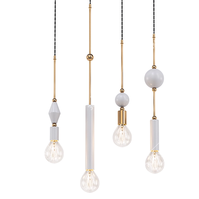 Scandi Gems Pendant Lights 3D model image 1