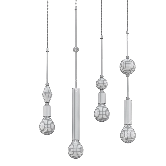 Scandi Gems Pendant Lights 3D model image 2