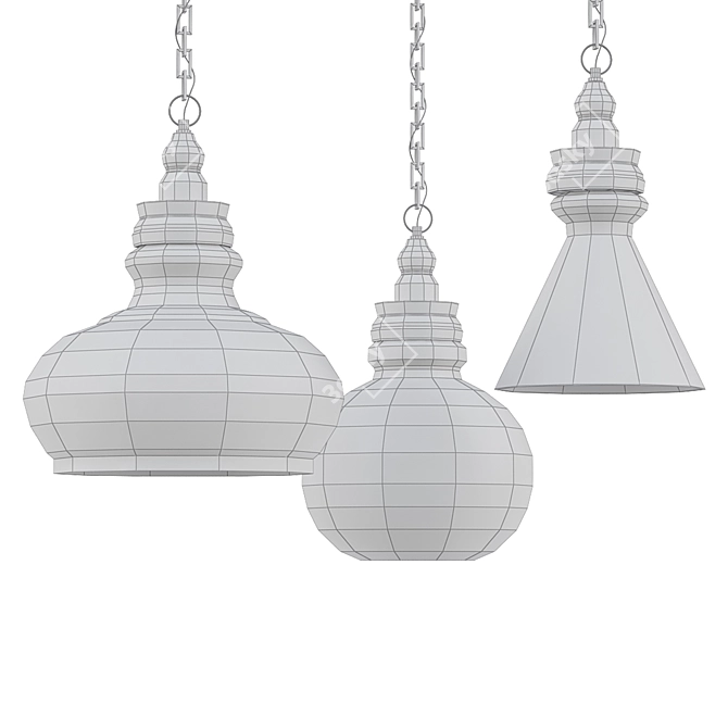 Thalia Vintage Hanging Light 3D model image 2
