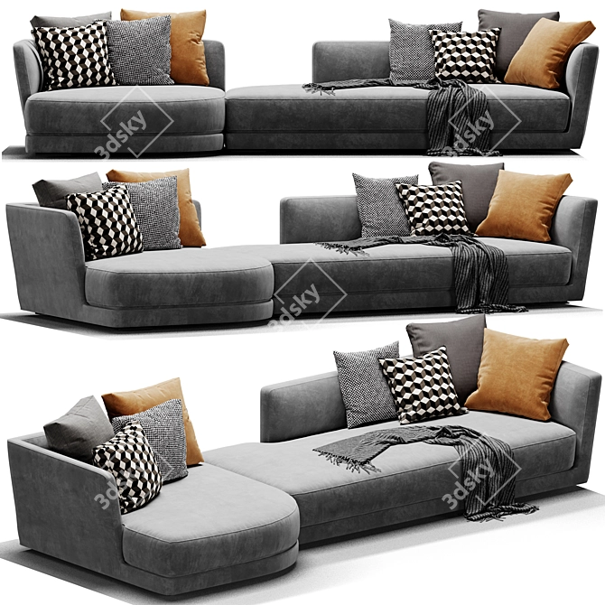 Verzelloni Lyndon: Modern Italian Sofa 3D model image 1