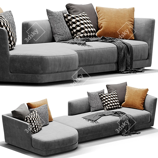 Verzelloni Lyndon: Modern Italian Sofa 3D model image 2
