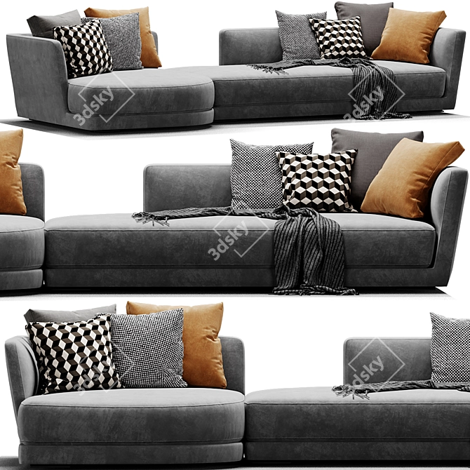 Verzelloni Lyndon: Modern Italian Sofa 3D model image 3