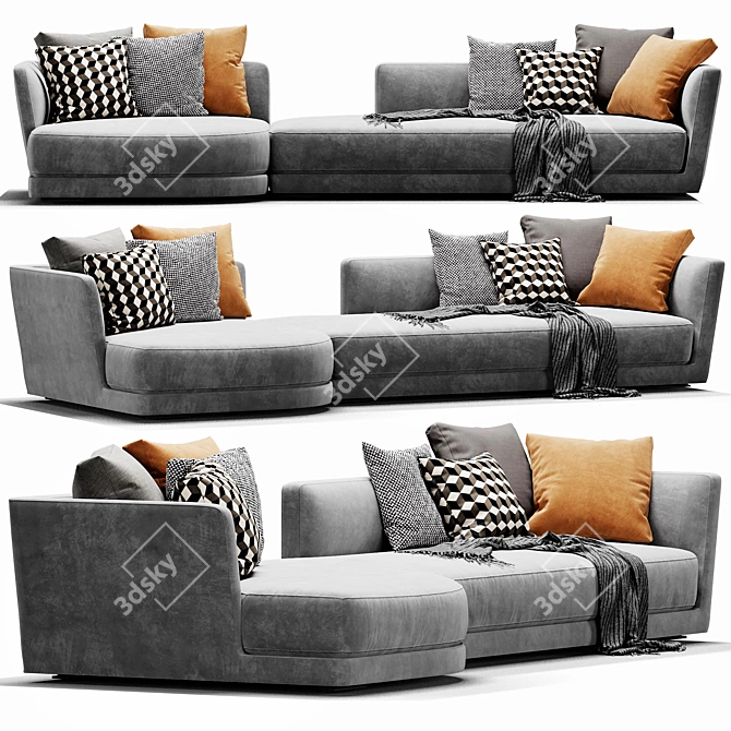 Verzelloni Lyndon: Modern Italian Sofa 3D model image 6