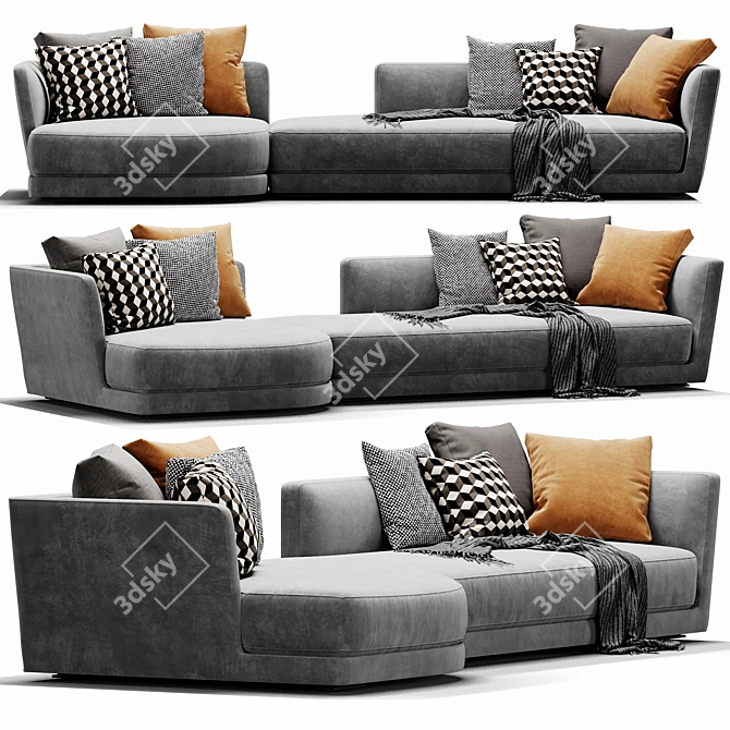 Verzelloni Lyndon: Modern Italian Sofa 3D model image 7