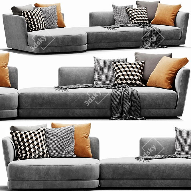 Verzelloni Lyndon: Modern Italian Sofa 3D model image 9