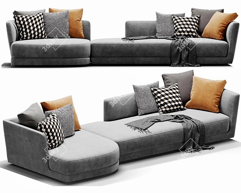 Verzelloni Lyndon: Modern Italian Sofa 3D model image 10