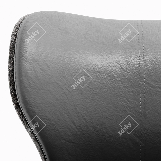 Elegant Tabitha Leather Lounger 3D model image 4