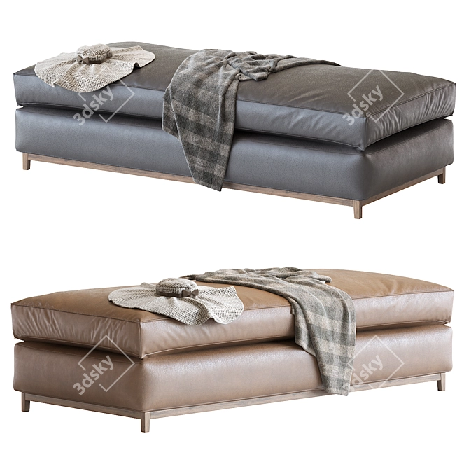 Minimalist Hugo Bench: 182cm Length 3D model image 1