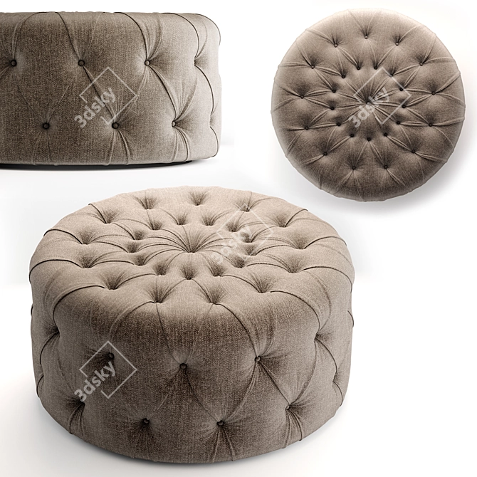 Borzalino Pouf: Eurostile Chic 3D model image 1