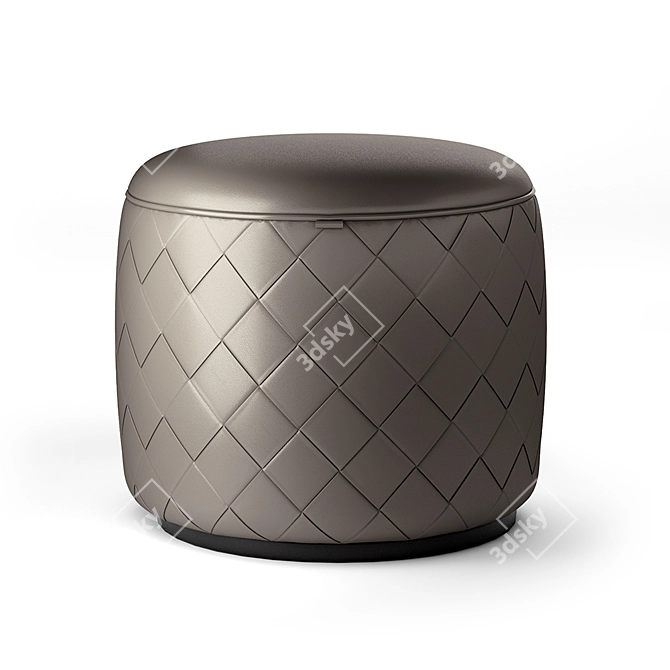 Elegant Oval Pouf: Poltrona Frau Grant 3D model image 2