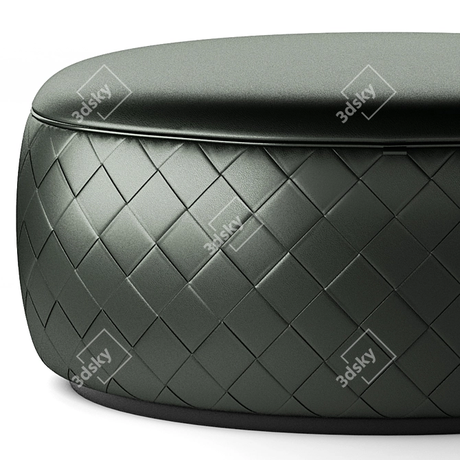 Elegant Oval Pouf: Poltrona Frau Grant 3D model image 4