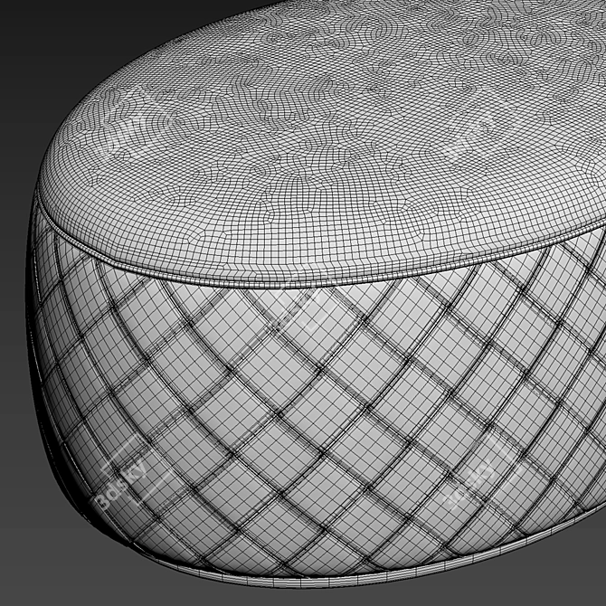 Elegant Oval Pouf: Poltrona Frau Grant 3D model image 5