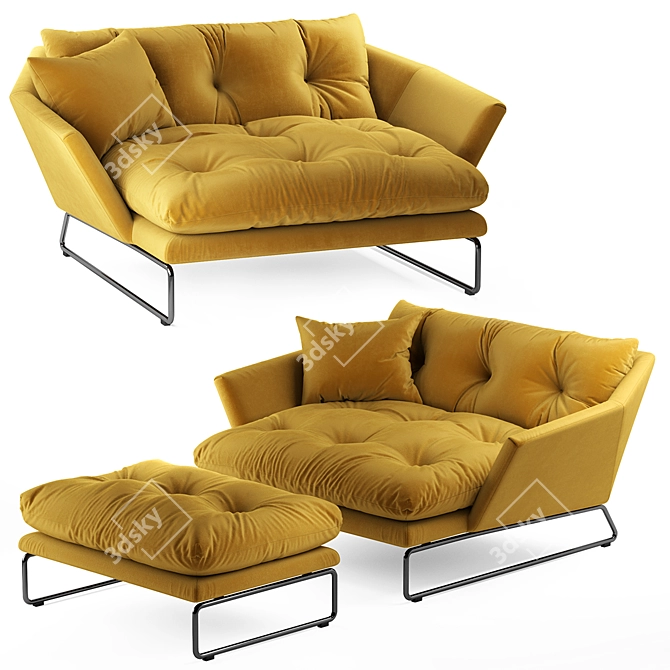 New York Suite Armchair 3D model image 1