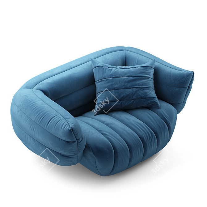 Elegant Baxter Armchair 3D model image 2