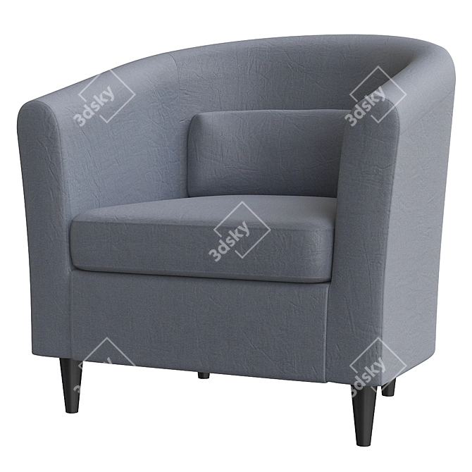 Tullsta Ikea: Stylish Grey Armchair 3D model image 3