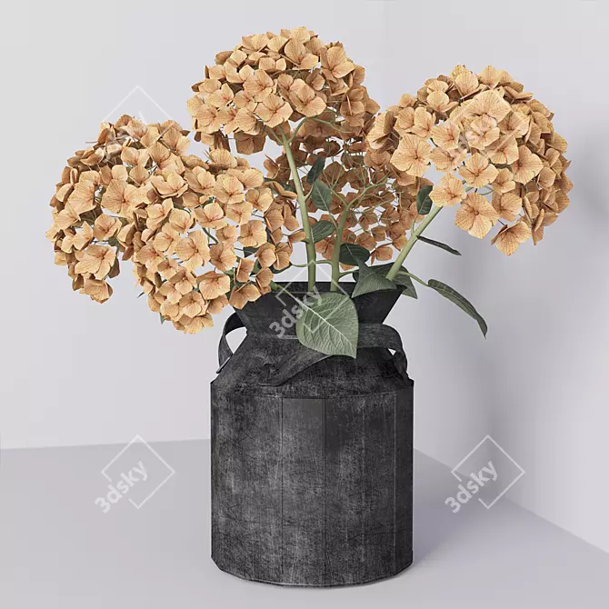 Hydrangea Bouquet in Vase 3D model image 3