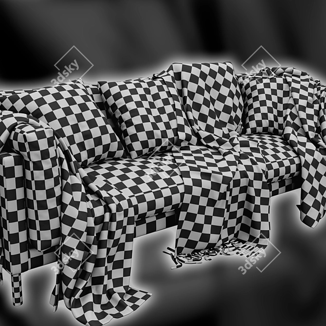 Munich Fabric Sofa: Modern Elegance 3D model image 7
