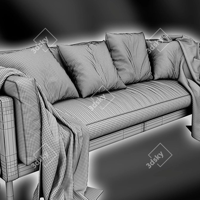 Swoon Munich 3-Seater Sofa 3D model image 6