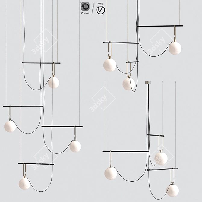 Ic Flos Pendant Lamp Collection 3D model image 1