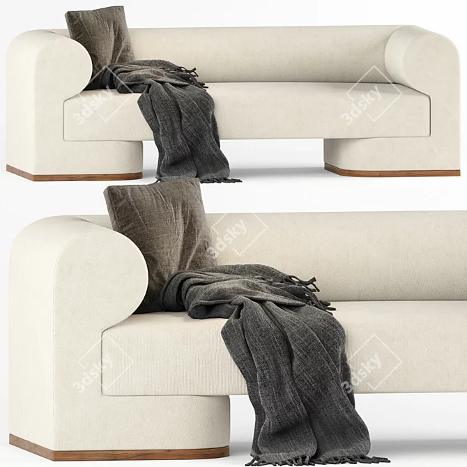 Elegant Dahlem Sofa: Perfect Blend of Comfort and Style 3D model image 5