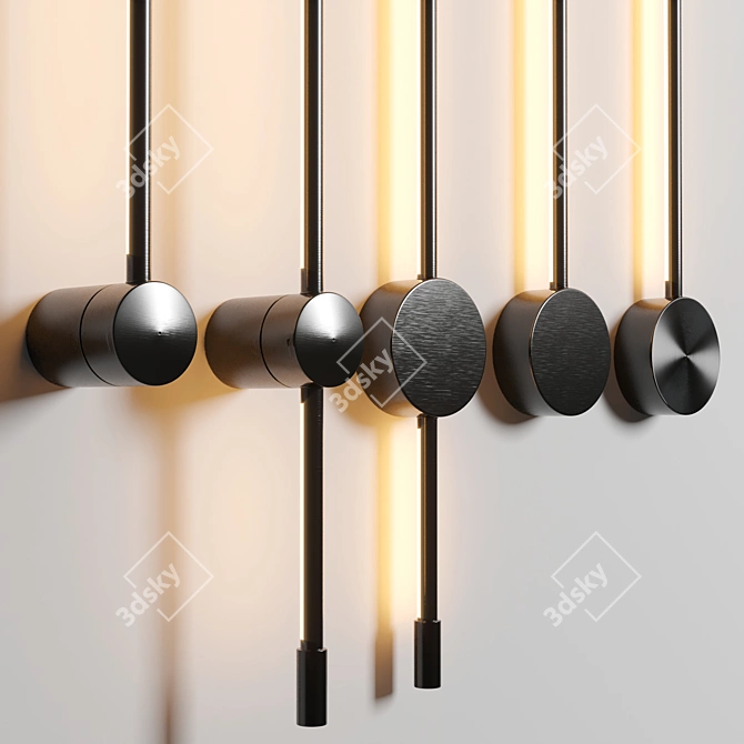 Sleek LED Wall Lamp Collection 3D model image 6