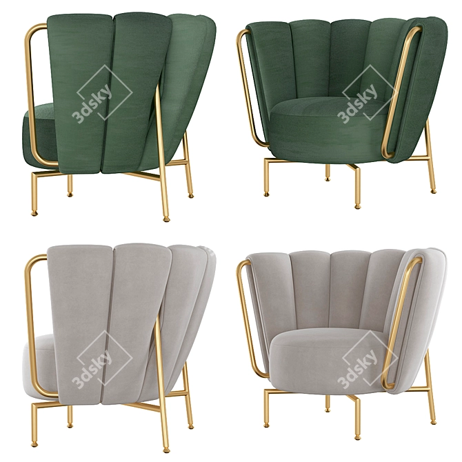 Modern Loft Tulip Chair 3D model image 3